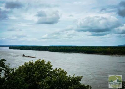 Barge on the Mississippi River